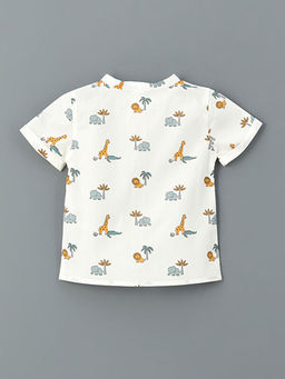 Hakim Yaka Bask?l? Erkek Bebek G?mlek