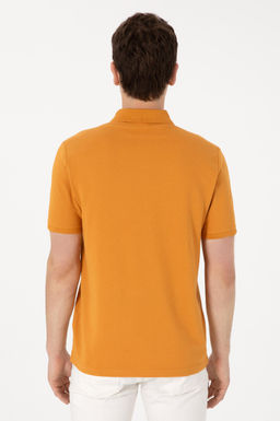 Erkek Regular Fit Polo Yaka Hardal Basic Ti__rt Sepette S_rpriz _ndirim - U.s. polo assn фото 5