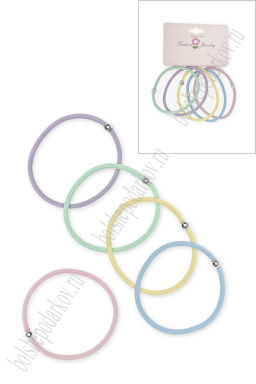 Резинки для волос 5 см (5 шт) SF-7809, ассорти №12