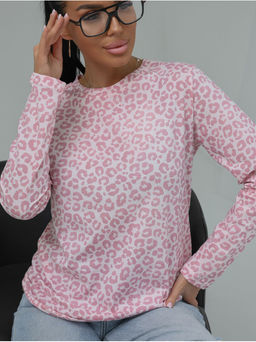 Лонгслив "Леопард" Розовый