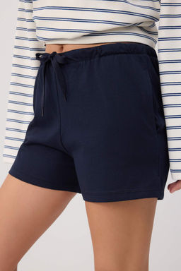 Lacivert Regular Normal Bel Geni_ Pa_a K_sa / Mini _nce _rme _ort & Bermuda TWOSS26SR00260
