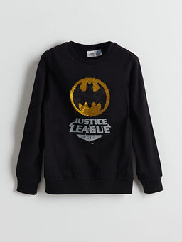 Bisiklet Yaka Batman ?ift Y?nl? Payetli Erkek ?ocuk Ti??rt