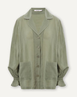 Домашняя блузка оттенка хаки - Deseo фото 2