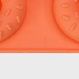 Форма для выпечки Доляна «Сладости.Пончики с кунжутом», силикон, 28.5×17 см, 8 ячеек (d=6.3 см), оранжевая