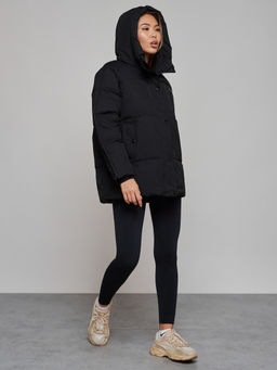 Зимняя женская куртка модная с капюшоном черного цвета 52308Ch - Holdluck фото 9