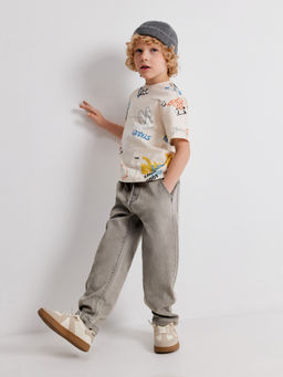 ACOOLA / Брюки джинсовые детские для мальчиков Devon светло-серый фото 7