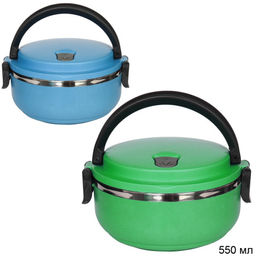 Ланч-бокс 550 мл 1 предмет / S-98 /уп 100/ (Голубой)
