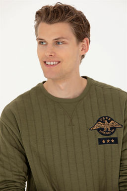 Мужской свитшот цвета хаки - U.s. polo assn фото 8