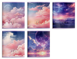 Цена за 2 шт. Тетрадь 48 л. А5 клетка, на скрепке, офсет Schoolformat ВОЛШЕБНОЕ НЕБО мелованный картон, ...