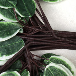 Искусственные листья 12 штук 60 см / NA77-10 /уп 50/бело-зеленые листья - Галеонтрейд фото 10