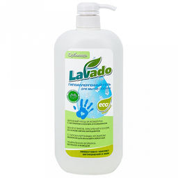 Гель для мытья посуды "LAVADO ECO" 1,1л, 10х7х24см, алоэ и розмарин (Казахстан)