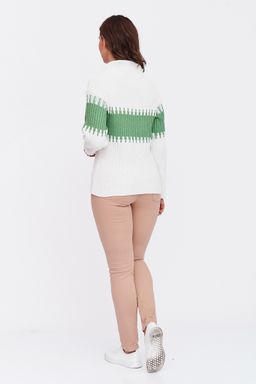 Джемпер 351407/молочный-киви - Злата Стиль фото 4