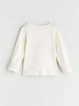 Bisiklet Yaka Bask?l? K?z Bebek Pijama ?st?