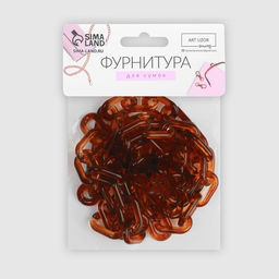 Цепочка для сумки, пластиковая, 31 19 мм, 120 см, цвет коричневый - Арт узор фото 3