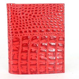 Портмоне женское Croco-ПР-904 натуральная кожа 3 отд, 3 карм, алый флотер/красный КЛ (128/96) 232830  фото 2