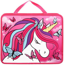 Папка пластиковая с ручками А4, на молнии, 7.5×33×26 см, «Минни Маус и единорог»