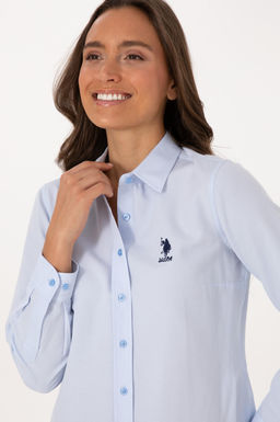Kad_n A__k Mavi Uzun Kollu Basic G_mlek Sepette S_rpriz _ndirim - U.s. polo assn фото 9