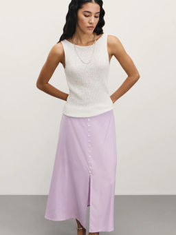 Юбка миди на декоративных пуговицах / Zarina