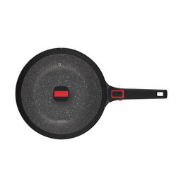 50320 WERNER Сковорода-вок Marseille 28,0х8,0 см из литого алюминия с трехслойным антипригарным мраморным покрытием Pfluon Marble, cо съемной бакелитовой ручкой, для всех видов плит, включая индукционные. Толщина дна: 4,5 мм, толщина стенок: 2,0 мм.  фото 4