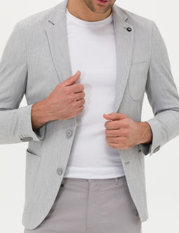 A__k Gri Ekstra Slim Fit Ceket