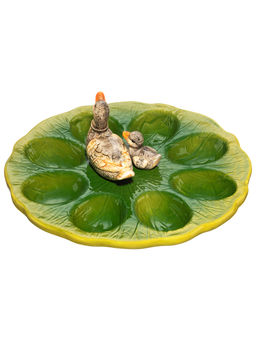 Тарелка д/фарш. яиц 19,5*19,5*7,5 "Уточка" керамика