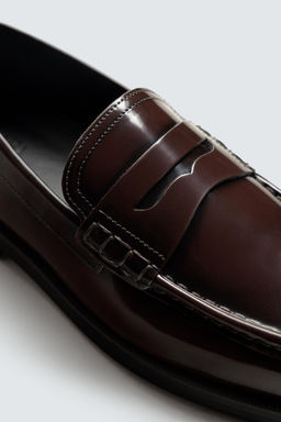 LEATHER PENNY LOAFERS