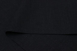 Конопля с хлопком-диагональ цв.Черный, СОРТ2, ш.1.4м, конопля-80%, хлопок-20%, 246гр/м.кв - Купава фото 3