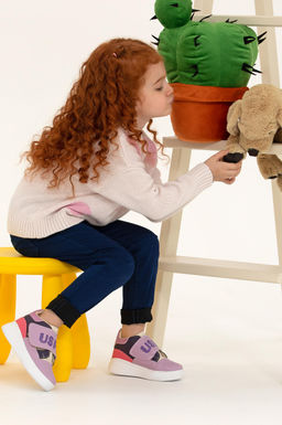 U. S. Polo Assn Кремовый свитер с круглым вырезом для девочек - U.s. polo assn фото 3