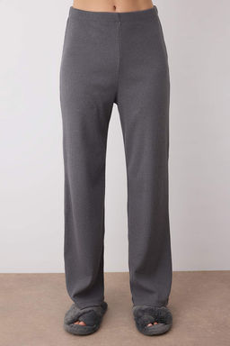 Gri Melanj Fitilli Orme Pijama Tak?m? THMAW21PT0684