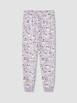 Beli Lastikli Bask?l? K?z ?ocuk Pijama Alt