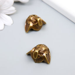 Цена за 2 шт. Уголок (ножка) для шкатулки пластик Голова слона бронза 2,8х2,3 см - Арт узор фото 3