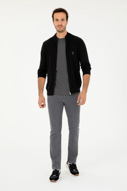 Мужской черный базовый трикотажный кардиган - U.s. polo assn фото 4