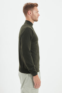 TRENDYOL MAN Bej Slim Fit Yunlu Yar?m Bal?kc? Yaka Basic Triko Kazak TMNAW21KZ1595 - Trendyolmilla фото 28