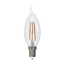 LED-CW35-11W/3000K/E14/CL PLS02WH Лампа светодиодная. Форма "свеча на ветру", прозрачная. Серия Sky. Теплый белый свет (3000К). Картон. ТМ Uniel.