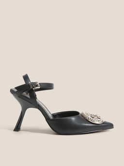 Женские туфли с открытой пяткой (слингбэк) JUST CAVALLI JASMINE Артикул 4452221, черный