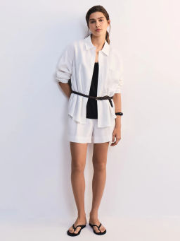 Льняная блуза свободного кроя ZR2605012008-2 / Zarina