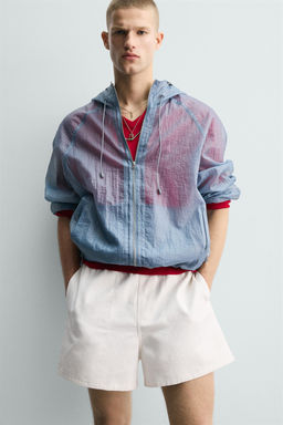 BERMUDA RELAXED FIT ESTRUCTURA / Blanco
