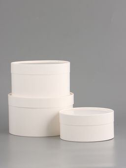 Набор подарочных коробок 3 в 1, завальцованные, белый, 20 х 12 - 18 х 10 - 16 х 8 см