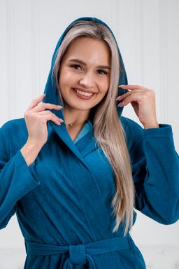 Халат женский из махры Нежность бирюза - Амадэль фото 2