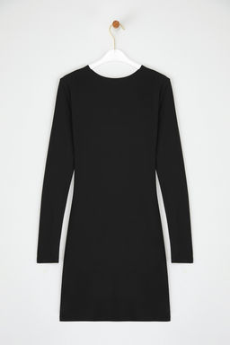 TRENDYOLMILLA Kahverengi Vucuda Oturan Orme K?sa S?k Elbise TPRSS25EL00159  фото 13