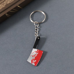 Цена за 2 шт. Брелок для ключей на кольце «Окровавленный тесак», акрил, зеркальный, 4.6×1.6×0.4 см