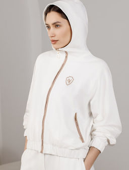 Худи на молнии из петельчатого футера двухнитки с эластаном без начеса - Vilatte фото 6