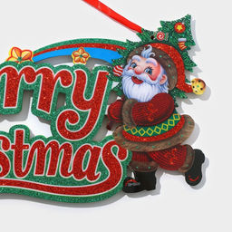 Новогоднее светящиеся украшение настенное Merry Christmas, подвеска, 17,5х40 см - Simaland фото 2