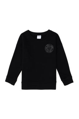 Черный базовый свитшот для девочек Неожиданная скидка в корзине