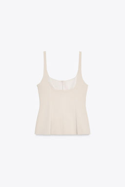 ZIPPED PEPLUM TOP - Zara фото 4
