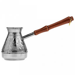 Турка медная 400мл "Гранат", д9см, h10,9см, s0,8мм, деревянная ручка (Россия)