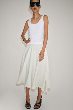 FALDA MIDI CAPA ZW COLLECTION / Crudo - Zara фото 4