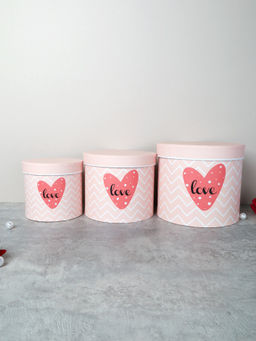 Коробка подарочная 3 штуки набор / W7707 /уп 18/Сердце - ГалеонТрейд фото 3