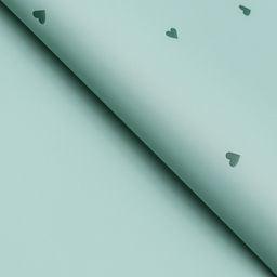 Цена за 20 шт. Пленка для цветов и букетов, 57?57 1 см, Сердечки, зелёная, в листах, 65 мкм