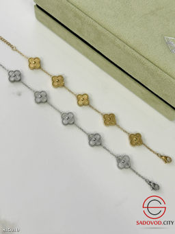 Браслет с клевером медицинская сталь